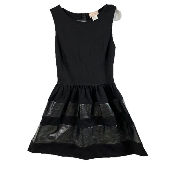 Vtg 90’s Love Ady Women's Black Sleeveless Dress Small Made In USA Leather - Picture 1 of 7